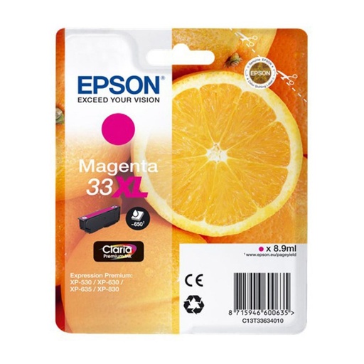 [165739] EPSON EXPRESSION HOME XP-530 CARTUCHO MAGENTA 33XL