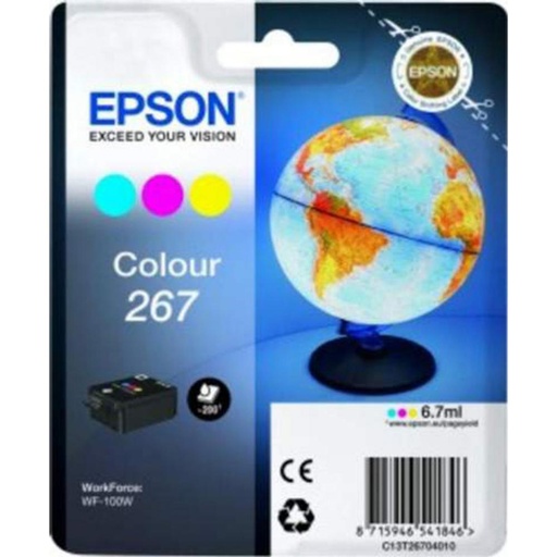 [165758] EPSON SINGLEPACK COLOUR WF-100W 267 INK CARTRIDGE