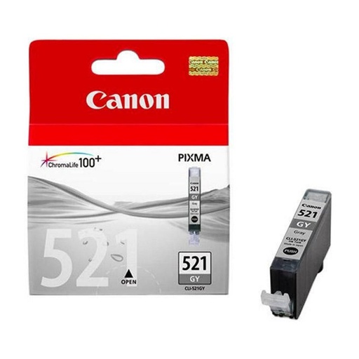 [165247] CARTUCHO DE TINTA GRIS ORIGINAL CANON CLI-521 GY 2937B001