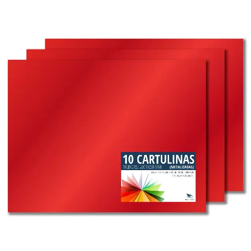 [630401] CARTULINA 50×65CM 180 GRAMOS ROJO METALICO