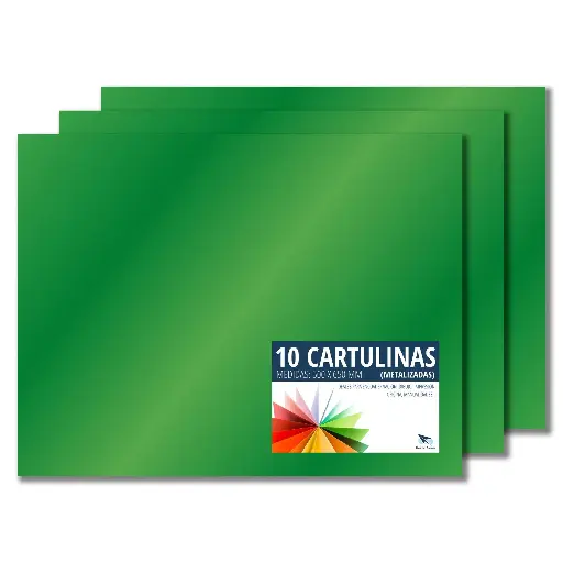 [630402] CARTULINA 50×65CM 180 GRAMOS VERDE METALICO 