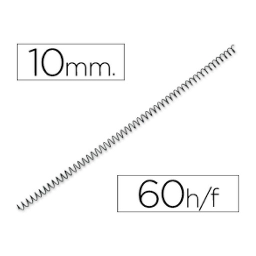 [220183] ESPIRALES METAL 10 MM NEGRO 4:1