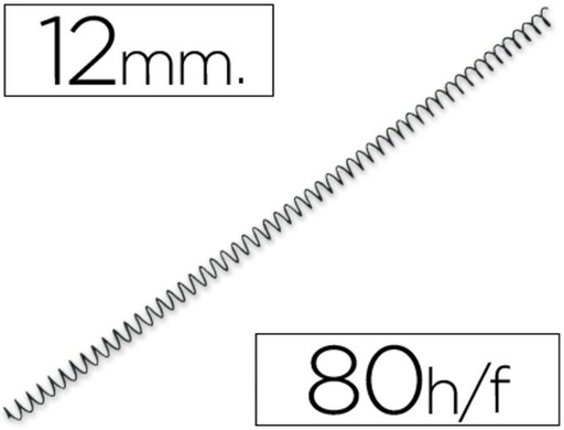 [220184] ESPIRALES METAL 12 NEGRO MM 4:1