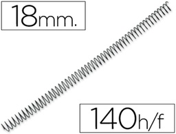 ESPIRALES METAL 18 MM NEGRO 4:1