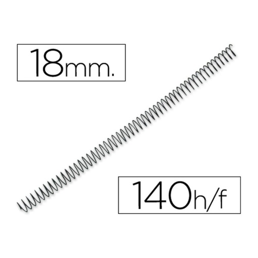 [220187] ESPIRALES METAL 18 MM NEGRO 4:1