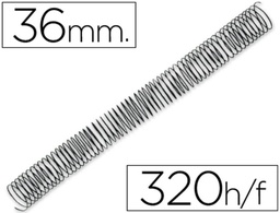 ESPIRALES METAL 36 MM NEGRO 4:1