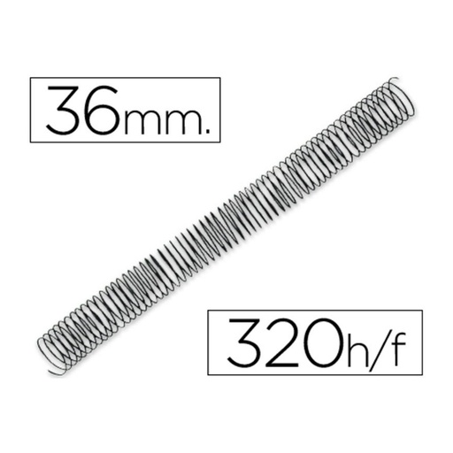 [220194] ESPIRALES METAL 36 MM NEGRO 4:1