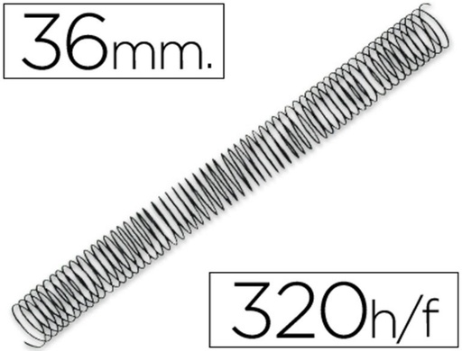 [220194] ESPIRALES METAL 36 MM NEGRO 4:1