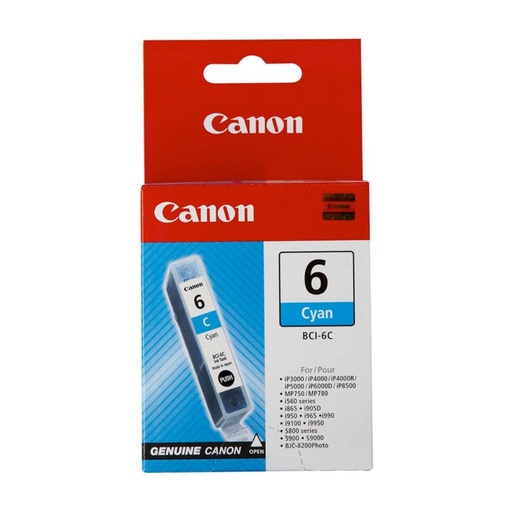 [169398] CARTUCHO CANON BCI-6C CYAN ORIGINAL – 13 ML 4706A002