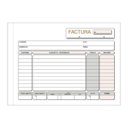 [029632] TALONARIO DE FACTURAS LOAN 4º APAISADO DUPLICADO AUTOCOPIANTE