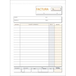 TALONARIO DE FACTURAS LOAN 4º NATURAL PAPEL LITOS