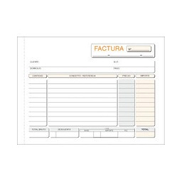 TALONARIO DE FACTURAS LOAN 8º APAISADO DUPLICADO AUTOCOPIANTE