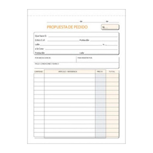 [001393] TALONARIO DE PEDIDOS LOAN 4º NATURAL DUPLICADO AUTOCOPIANTE