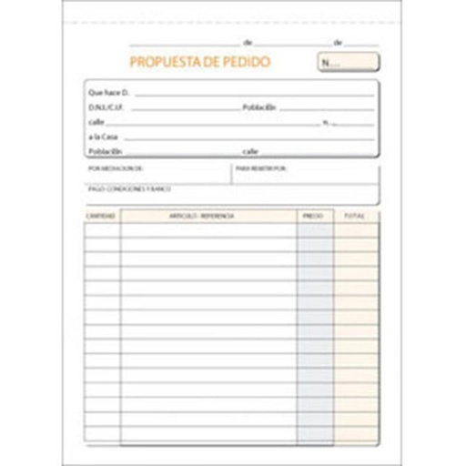 [001393] TALONARIO DE PEDIDOS LOAN 4º NATURAL DUPLICADO AUTOCOPIANTE