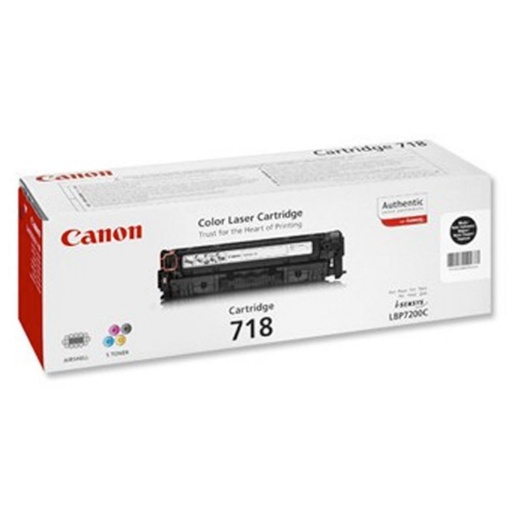 [166066] TÓNER CANON NEGRO LBP/7200CDN SERIES 3.400 PÁGINAS (718BK) 2662B002