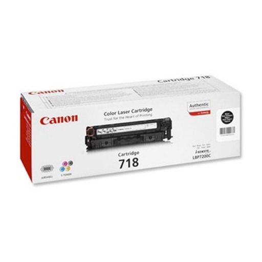 [166066] TÓNER CANON NEGRO LBP/7200CDN SERIES 3.400 PÁGINAS (718BK) 2662B002