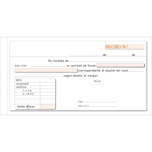 [001379] TALONARIO LOAN RECIBOS DE ALQUILER DUPLICADO AUTOCOPIANTE