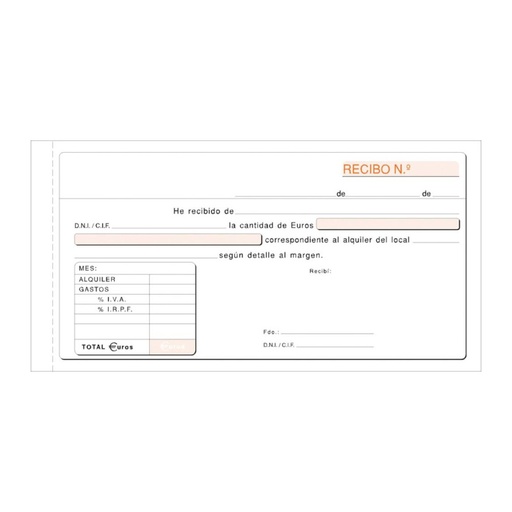 [001379] TALONARIO LOAN RECIBOS DE ALQUILER DUPLICADO AUTOCOPIANTE