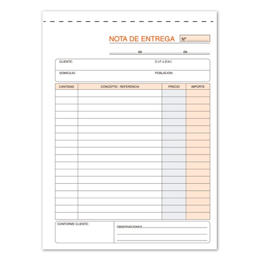 [001401] TALONARIO NOTAS DE ENTREGA LOAN 4º NATURAL DUPLICADO AUTOCOPIANTE