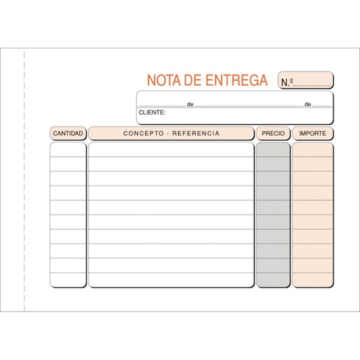 [001404] TALONARIO NOTAS DE ENTREGA LOAN 8º APAISADO PAPEL LITOS