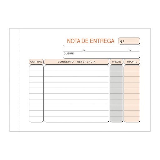 [001404] TALONARIO NOTAS DE ENTREGA LOAN 8º APAISADO PAPEL LITOS