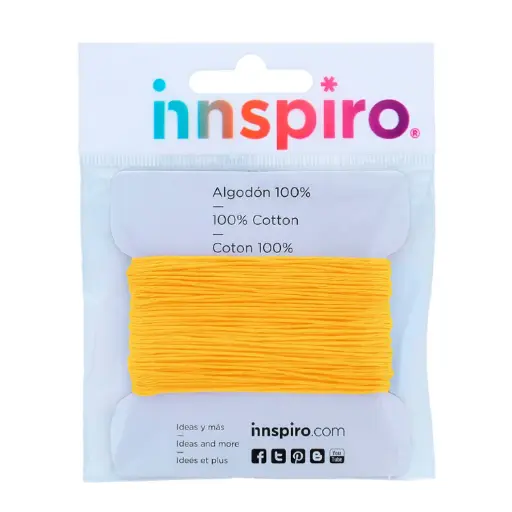 [70080] CORDÓN DE ALGODÓN FINO 1,5MM AMARILLO INNSPIRO