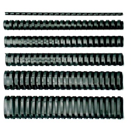 CANUTILLO DE PLÁSTICO OVALADO 38MM CAJA 50 UDS NEGRO