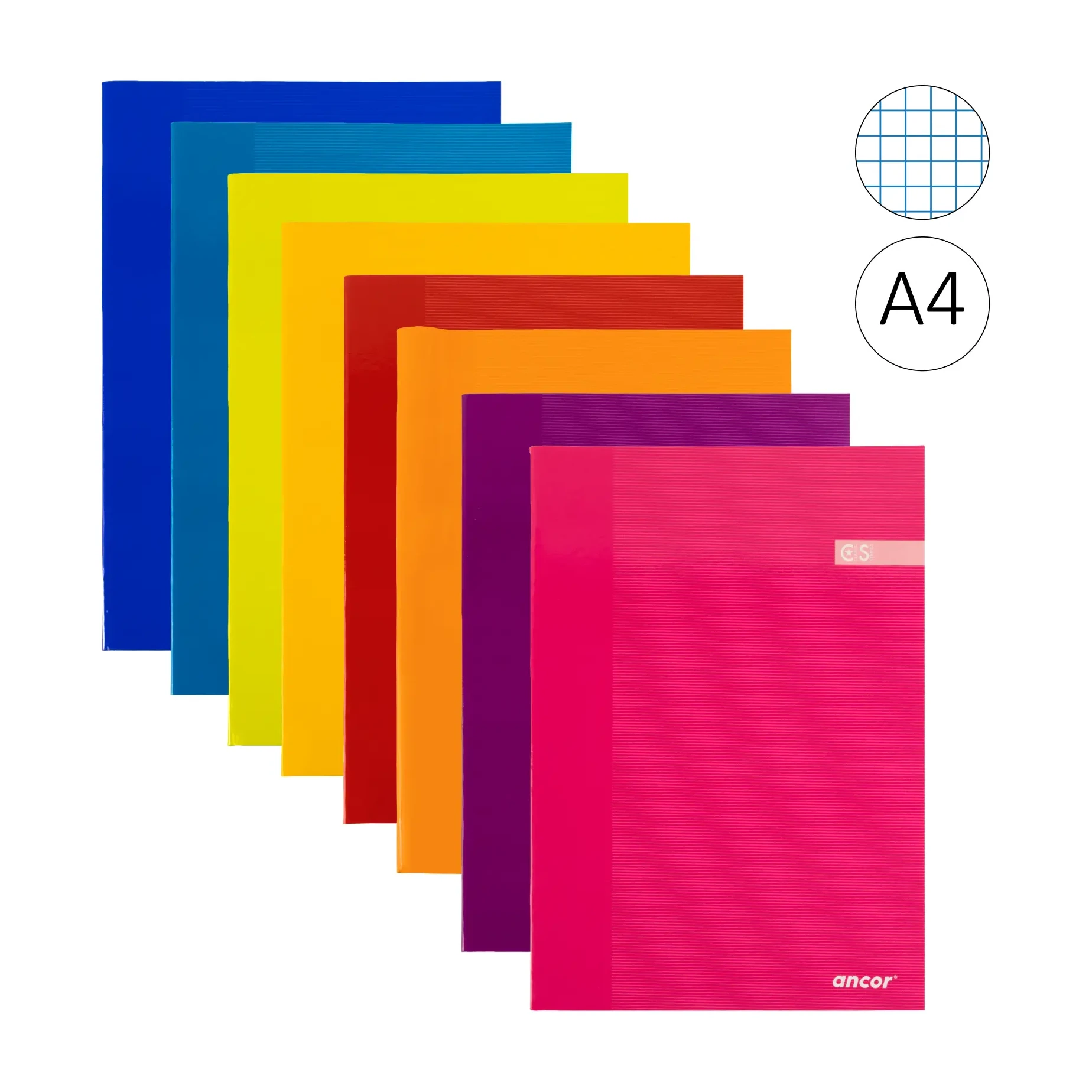[002146] LIBRETA GRAPADA A4 TAPA CARTON 90 GRAMOS CUADRO 4MM