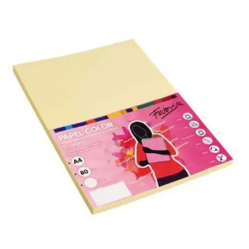 [002886] PAPEL A4 80G 100 HOJAS COLOR AMARILLO LIMON