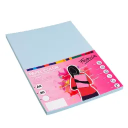PAPEL A4 80G 100 HOJAS COLOR AZUL TURQUESA