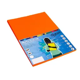 PAPEL A4 80G 100 HOJAS COLOR NARANJA MEDIO