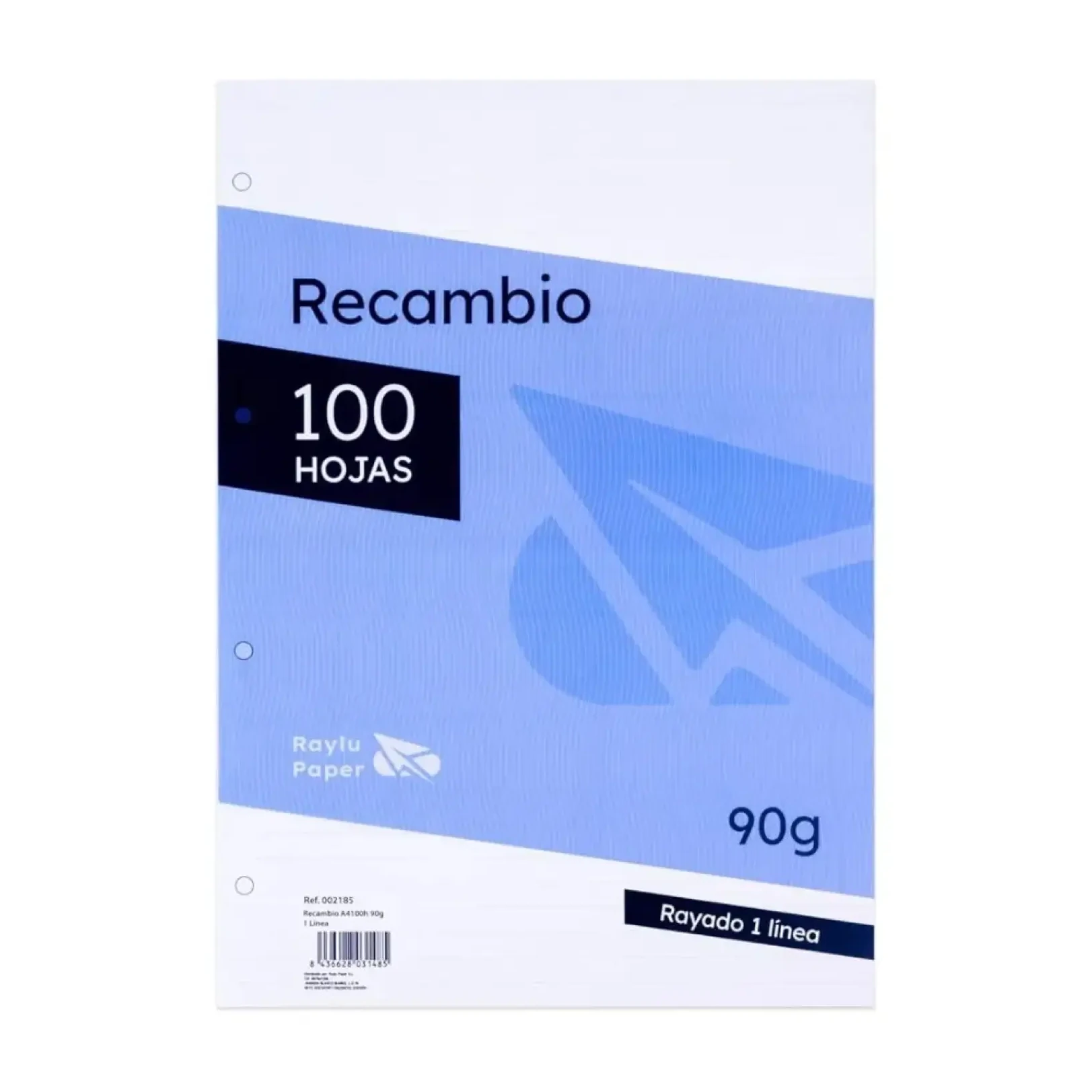 [002440] RECAMBIO A4 100 HOJAS 90 GRAMOS HORIZONTAL RAYLU