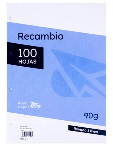 [002440] RECAMBIO A4 100 HOJAS 90 GRAMOS HORIZONTAL RAYLU