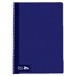 BLOC ESPIRAL A4 TAPA DURA 80 HOJAS 70 GRAMOS CUADRO 4MM AZUL OSCURO RAYLU