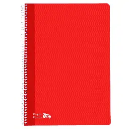 BLOC ESPIRAL A4 TAPA DURA 80 HOJAS 70 GRAMOS CUADRO 4MM ROJO RAYLU