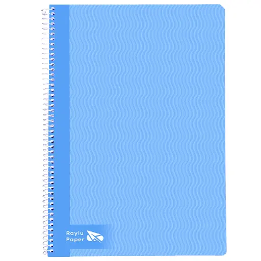[004012] BLOC ESPIRAL A4 TAPA DURA 80 HOJAS 70 GRAMOS HORIZONTAL AZUL CLARO RAYLU