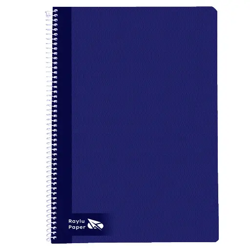 [004008] BLOC ESPIRAL A4 TAPA DURA 80 HOJAS 70 GRAMOS HORIZONTAL AZUL OSCURO RAYLU