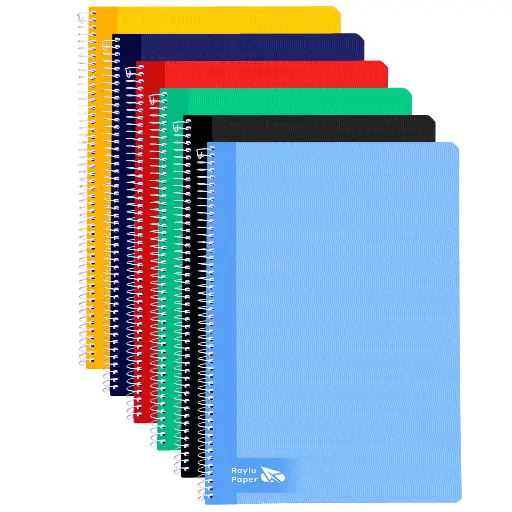 [001561] BLOC ESPIRAL A4 TAPA DURA 80 HOJAS 70 GRAMOS PAUTA 2,5MM RAYLU