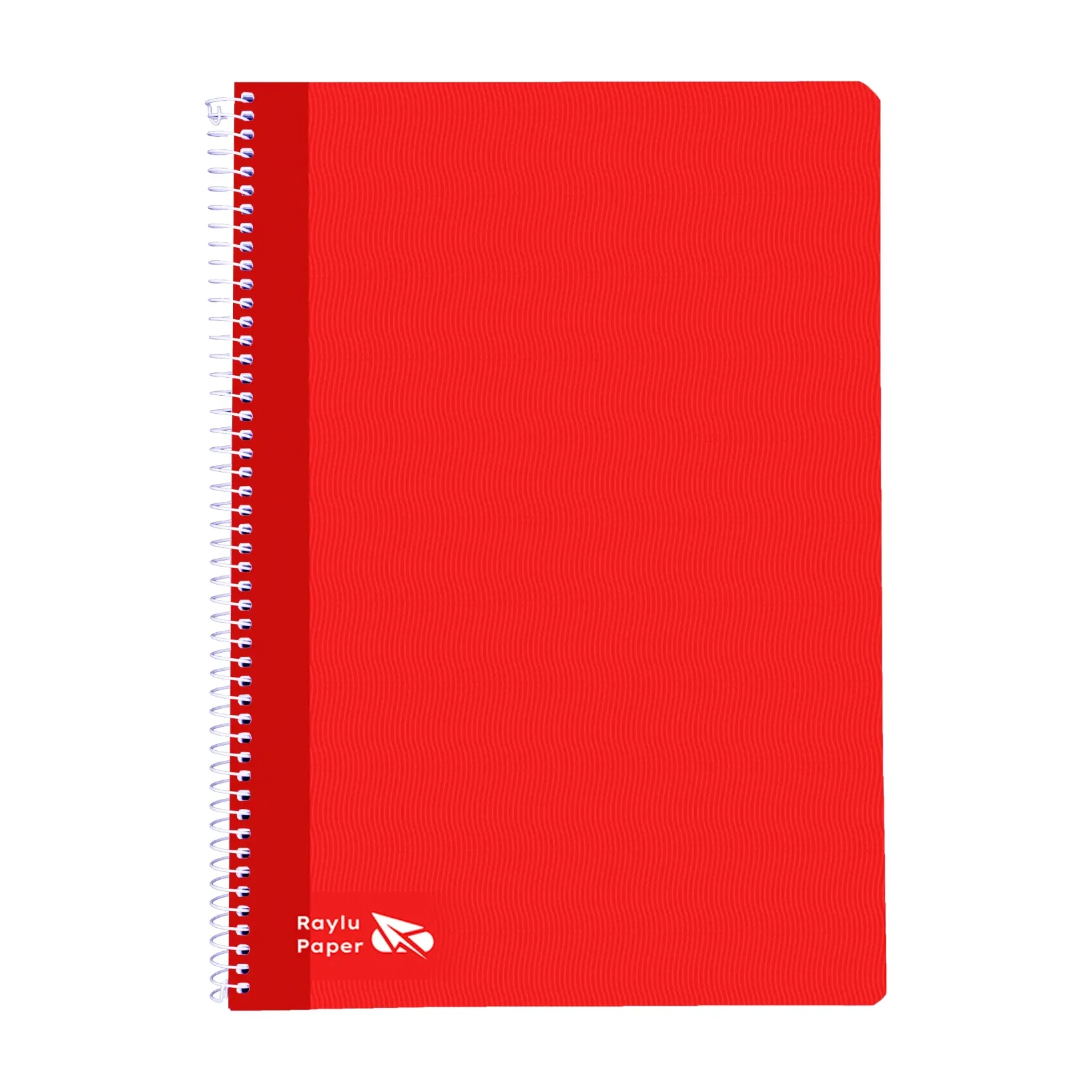 [004015] BLOC ESPIRAL A4 TAPA DURA 80 HOJAS 70 GRAMOS PAUTA 3,5MM ROJO RAYLU