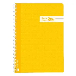 BLOC ESPIRAL A4 TAPA PLASTICO 80 HOJAS 90 GRAMOS HORIZONTAL AMARILLO RAYLU