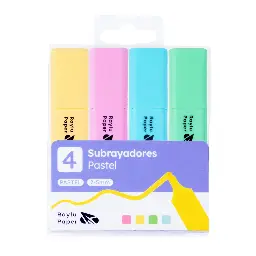 MARCADOR FLUORESCENTE RAYLU RAYLIGHT BLÍSTER 4 PASTEL