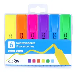 MARCADOR FLUORESCENTE RAYLU RAYLIGHT BLÍSTER 6 NEON