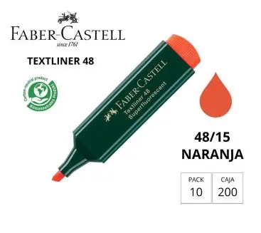 [080942] MARCADOR FLUORESCENTE FABER-CASTELL 48-07 NARANJA
