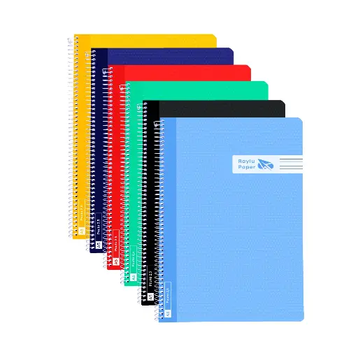 [002762] BLOC ESPIRAL A5 TAPA PLASTICO 80 HOJAS 90 GRAMOS PAUTA 3,5MM RAYLU