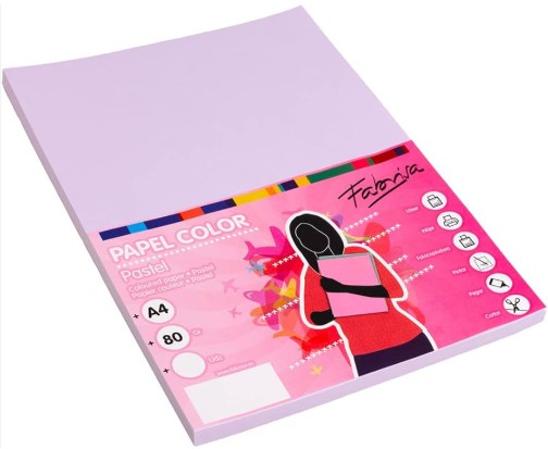 [825935] PAPEL A4 80G 100 HOJAS COLOR LILA