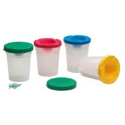 BOTE INDERRAMABLE CON TAPA COLORES SURTIDOS 10UDS