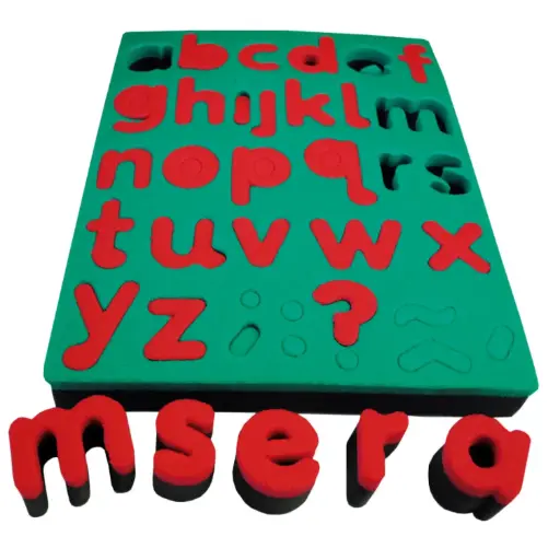 [825820] ESPONJAS PARA ESTAMPAR CON PINTURA LETRAS MINÚSCULAS Y SÍMBOLOS HENBEA