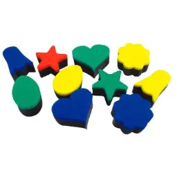 ESPONJAS PARA ESTAMPAR CON PINTURA FIGURAS GEOMETRICAS HENBEA