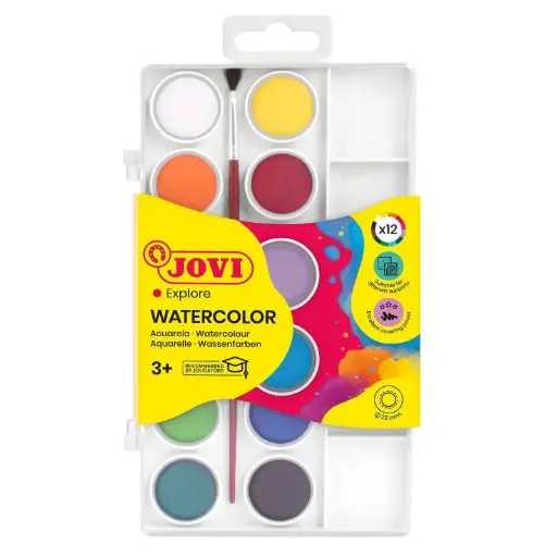 [649964] ACUARELA JOVI 12 PASTILLAS 22 MM 