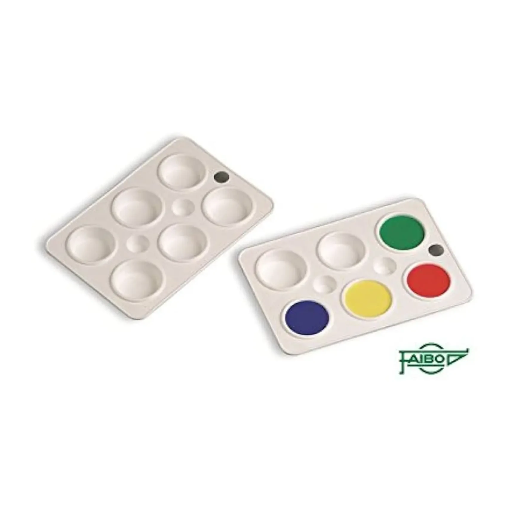 [700202] PALETA ACUARELA PLÁSTICO RECTANGULAR 6 DEPARTAMENTOS